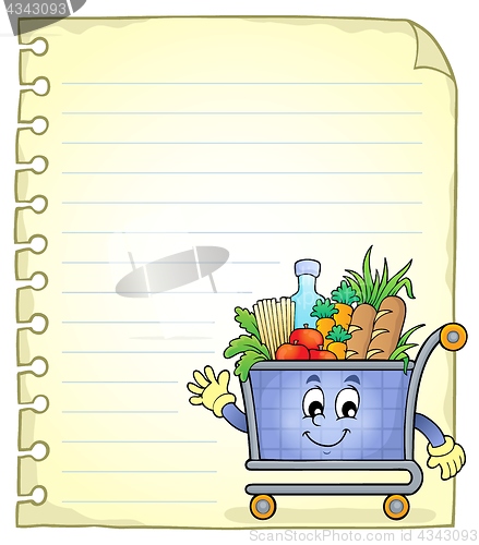 Image of Notepad page with shopping cart