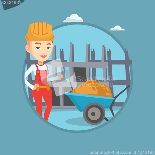 Image of Builder giving thumb up vector illustration.