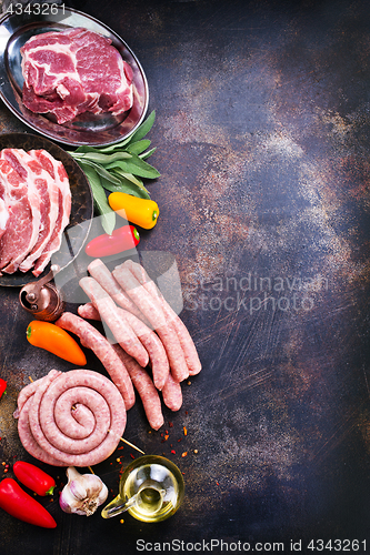 Image of meat and sausages