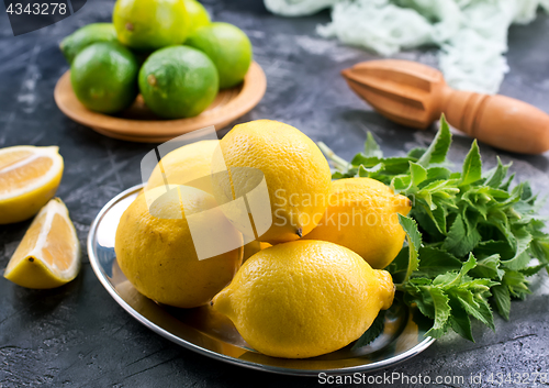 Image of lemons with mint