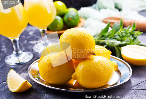 Image of lemons with mint