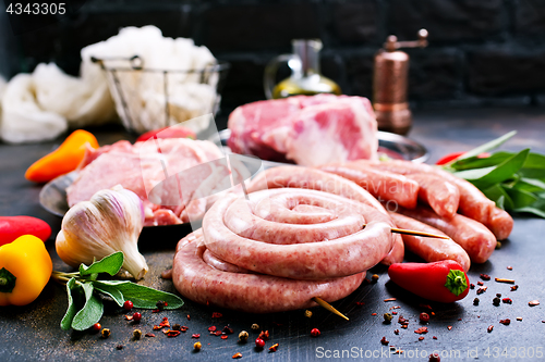 Image of meat and sausages