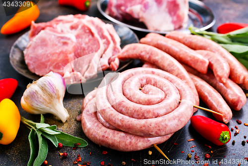 Image of meat and sausages