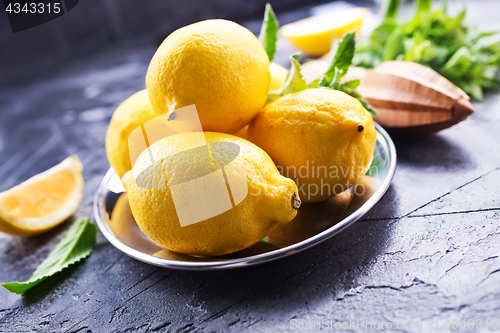 Image of lemons with mint