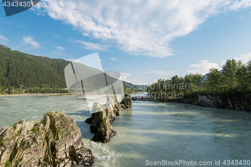 Image of Fast mountain river Katun