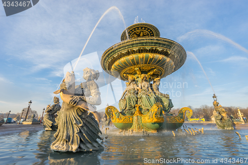 Image of Fountain at Place de la Concorde in Paris 