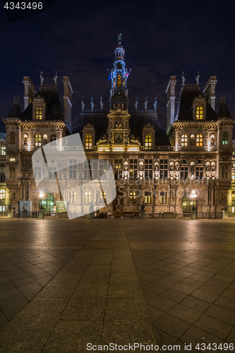 Image of view of Hotel de Ville (City Hall) in Paris
