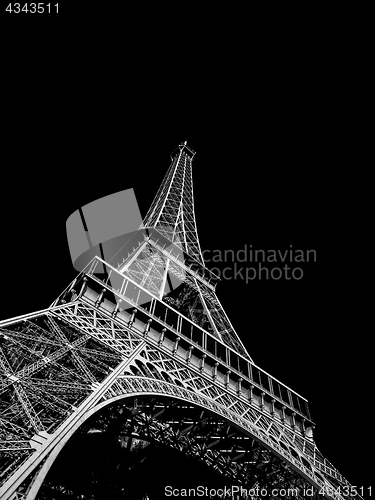 Image of View of the Eiffel tower in Paris.