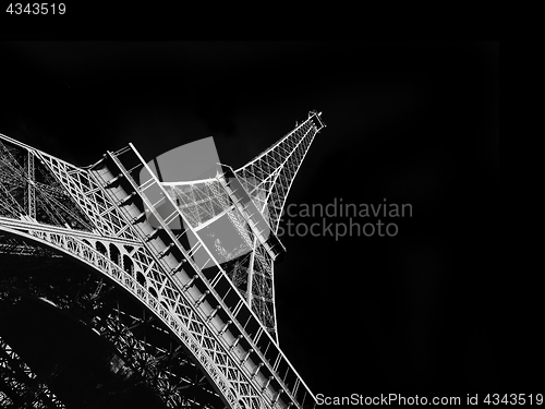 Image of View of the Eiffel tower in Paris.