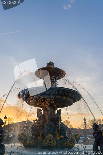 Image of Fountain at Place de la Concorde in Paris 