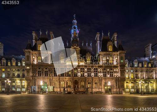 Image of view of Hotel de Ville (City Hall) in Paris