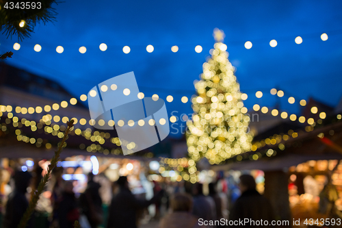 Image of christmas market at tallinn old town hall square