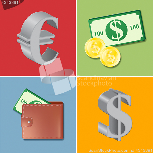 Image of Currency Icons Shows Forex Trading And Fx
