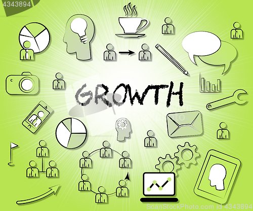 Image of Growth Icons Means Increase Rise And Growing