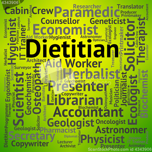 Image of Dietitian Job Shows Position Occupations And Hiring