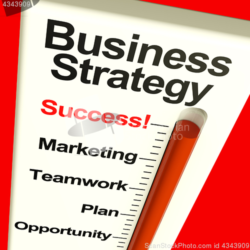 Image of Business Strategy Success Showing Vision And Motivation