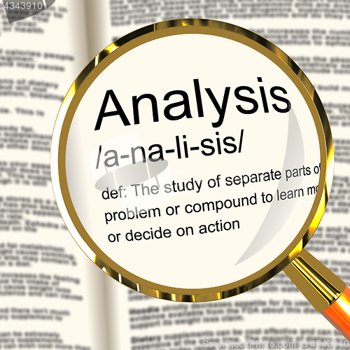 Image of Analysis Definition Magnifier Showing Probing Study Or Examining