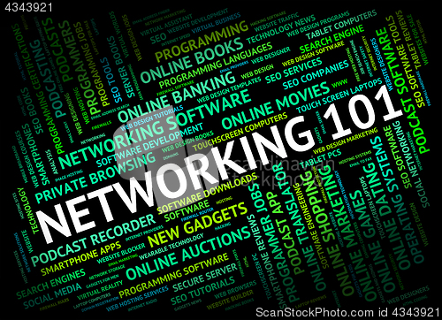 Image of Networking Word Indicates Global Communications And Introduction