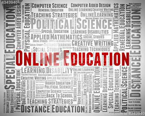Image of Online Education Means World Wide Web And College