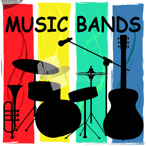 Image of Music Bands Means Audio Musical And Melody