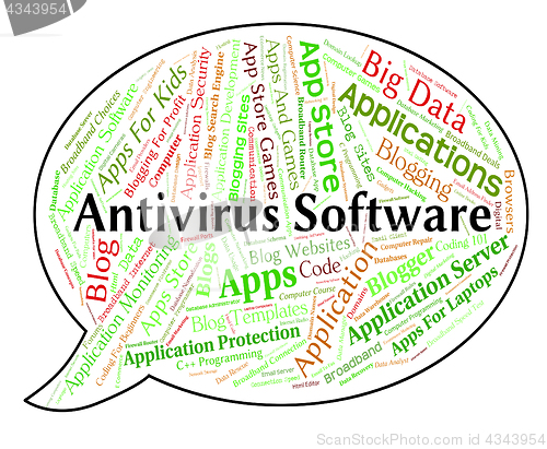 Image of Antivirus Software Indicates Application Shielding And Security