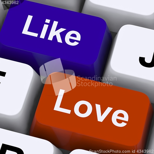Image of Like And Love Keys For Online Friend