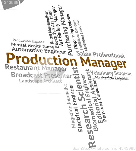 Image of Production Manager Represents Manufacture Making And Employee