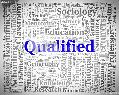 Image of Qualified Word Indicates Certified Chartered And Expert