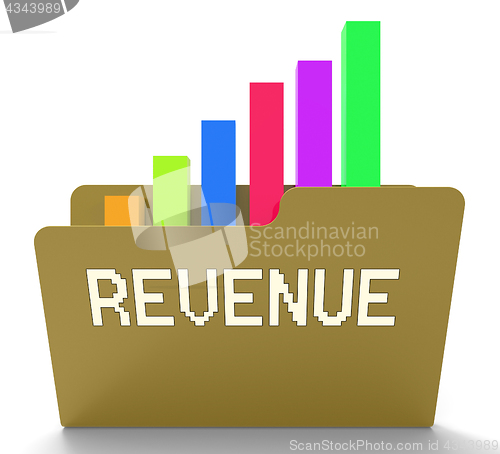 Image of Revenue File Indicates Business Graph And Chart 3d Rendering