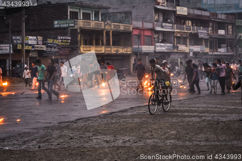 Image of Burning street in Nepal