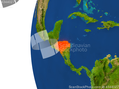 Image of Honduras on globe