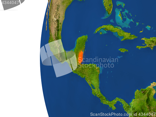 Image of Belize on globe