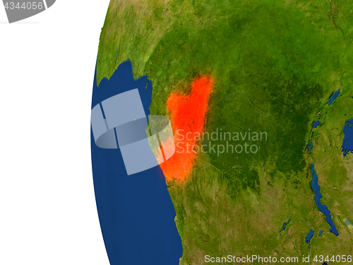 Image of Congo on globe