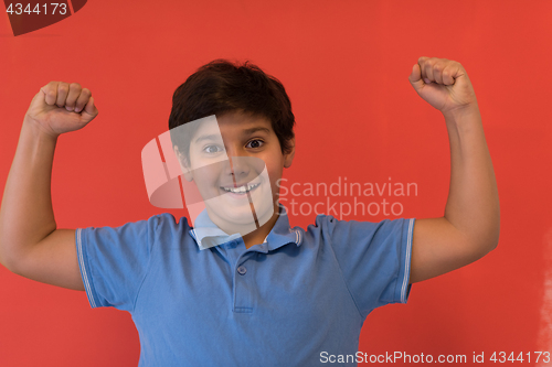 Image of Portrait of a happy young boy