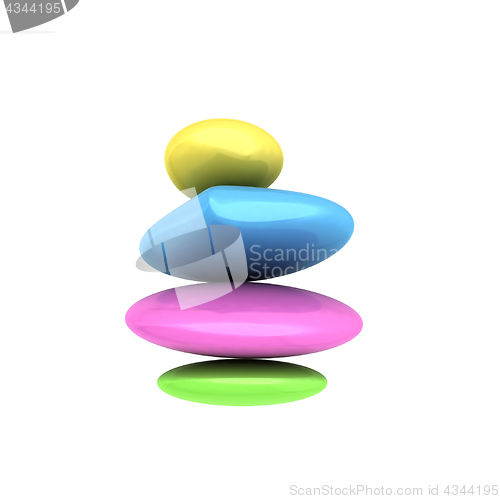 Image of Spa stones. 3D illustration
