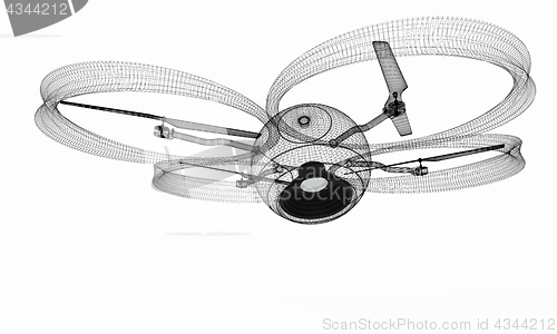 Image of Quadcopter Dron. 3d render
