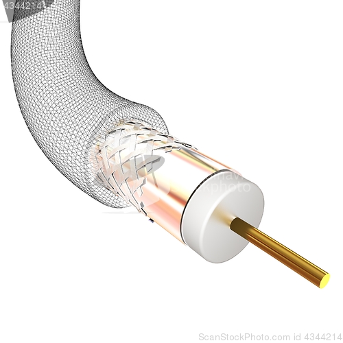 Image of Cables for high tech connect. 3d illustration