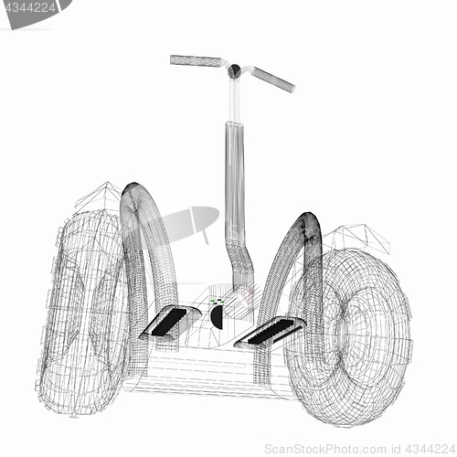Image of Mini electrical and ecological transport on a white background. 