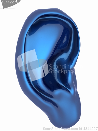 Image of Ear model. 3d illustration
