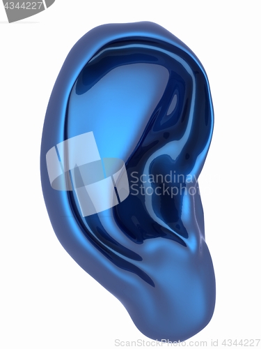 Image of Ear model. 3d illustration