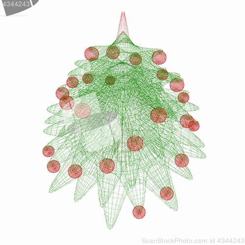 Image of Christmas tree concept. 3d illustration