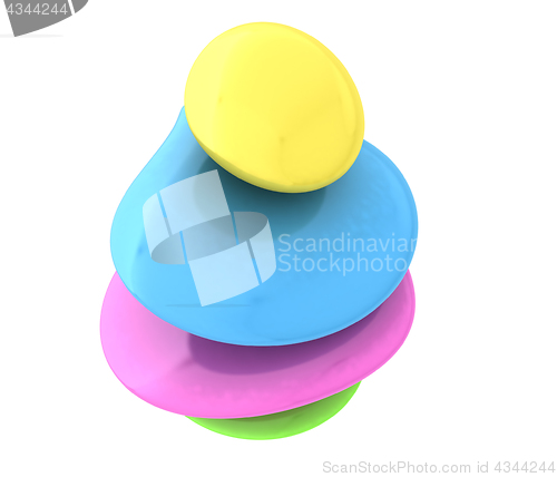 Image of Spa stones. 3D illustration