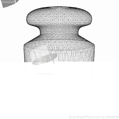 Image of weight scale on a white . 3D illustration.