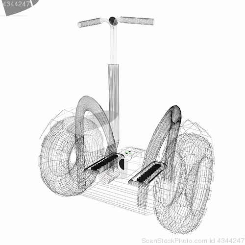 Image of Mini electrical and ecological transport on a white background. 