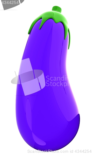 Image of Eggplant icon. 3d illustration