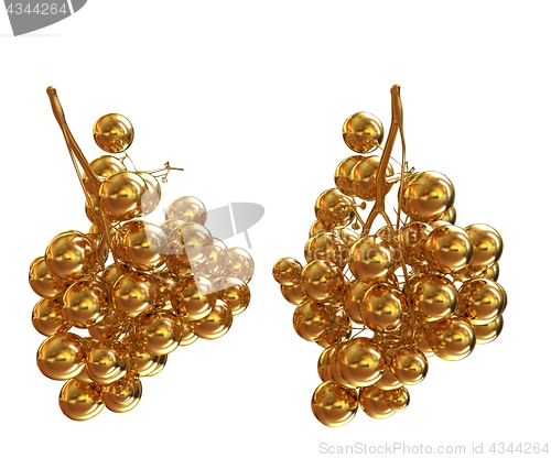 Image of Gold Grapes. 3d illustration