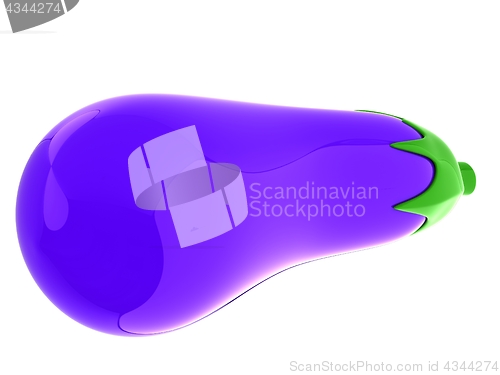 Image of Eggplant icon. 3d illustration