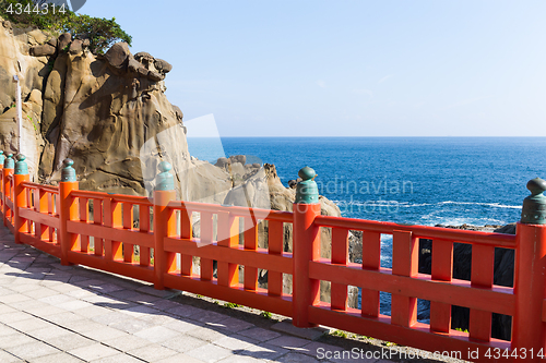 Image of Aoshima Shrine and coastline