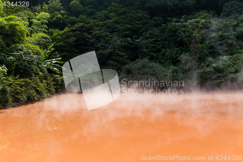 Image of Blood pond hell in Beppu city of Japan