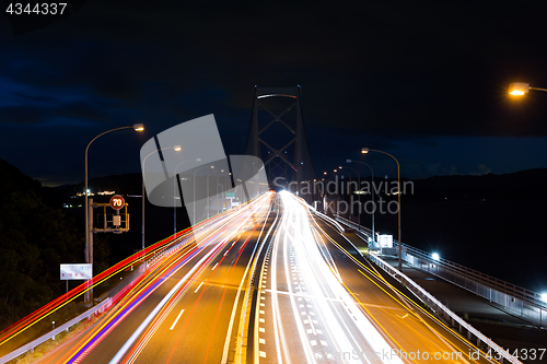 Image of Night traffic on the highway